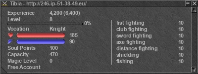 Signature for player Tibia